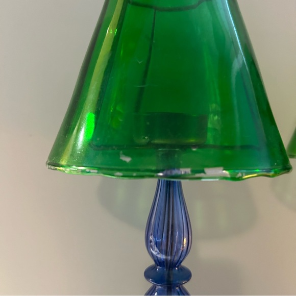 BUNDLE - Set of 2 - Unique Vintage Tea Light Candle holder’s Lovely Colours - Picture 13 of 15